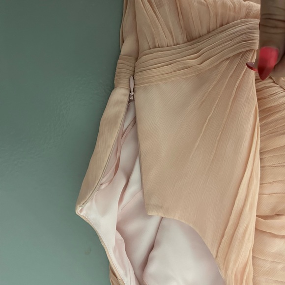 Pink J Crew one-shoulder chiffon dress - wedding collection - Picture 7 of 7